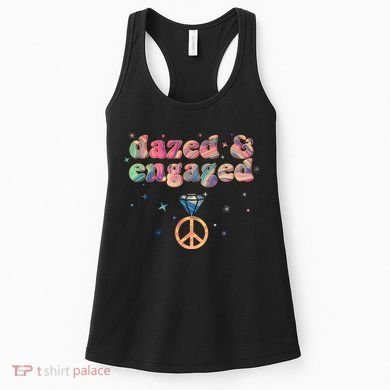 Retro Dazed And Engaged New Bride Wife Women's Tank Top