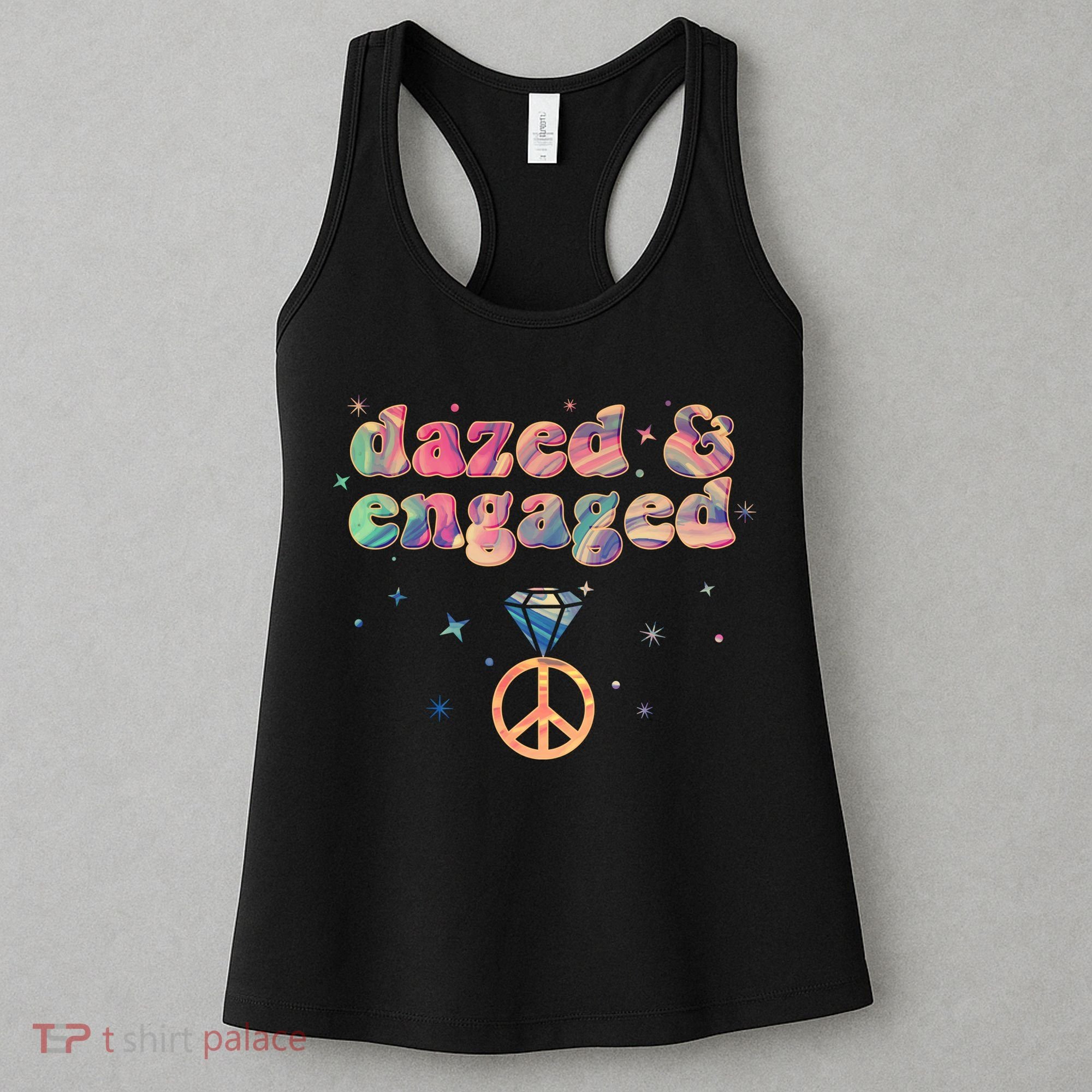 Retro Dazed And Engaged New Bride Wife Women's Tank Top