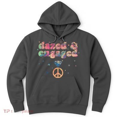 Retro Dazed And Engaged New Bride Wife Hoodie