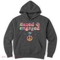 Retro Dazed And Engaged New Bride Wife Hoodie thumb 0