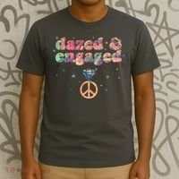 Retro Dazed And Engaged New Bride Wife T-Shirt thumb 3