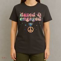 Retro Dazed And Engaged New Bride Wife T-Shirt thumb 4