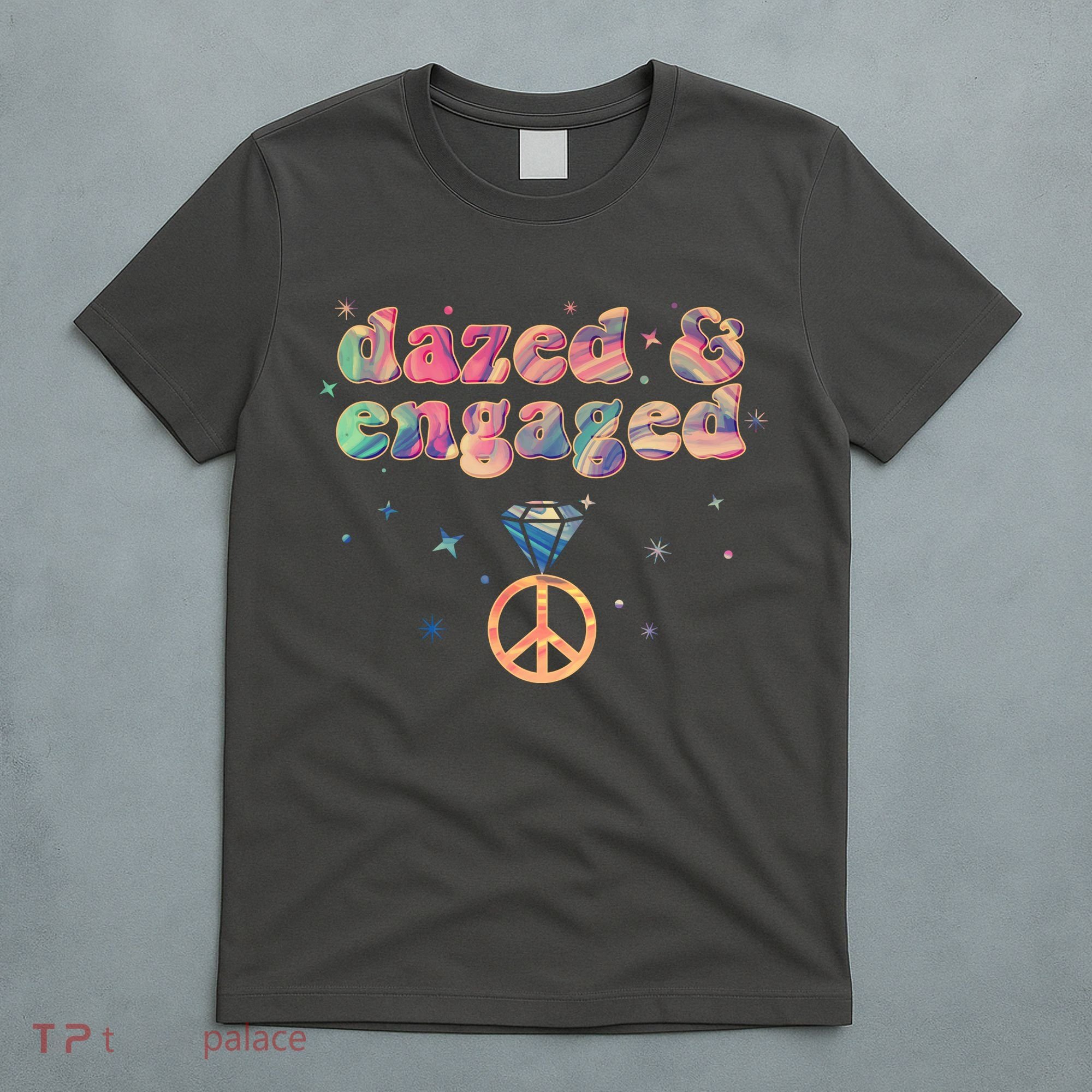 Retro Dazed And Engaged New Bride Wife T-Shirt