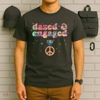 Retro Dazed And Engaged New Bride Wife T-Shirt thumb 6