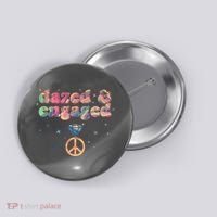 Retro Dazed And Engaged New Bride Wife Button thumb 0