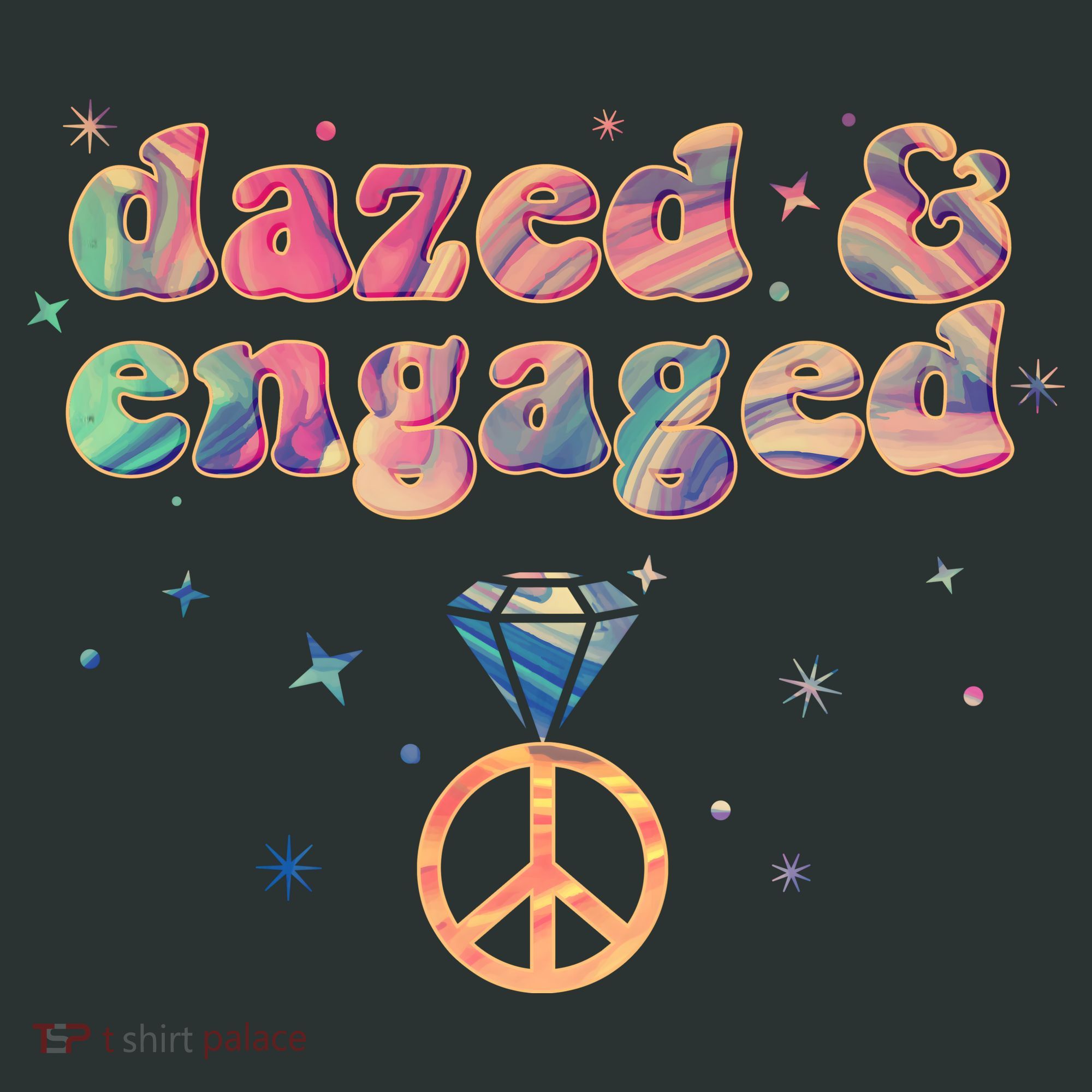 Retro Dazed And Engaged New Bride Wife Pajama Set
