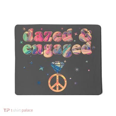 Retro Dazed And Engaged New Bride Wife Mousepad