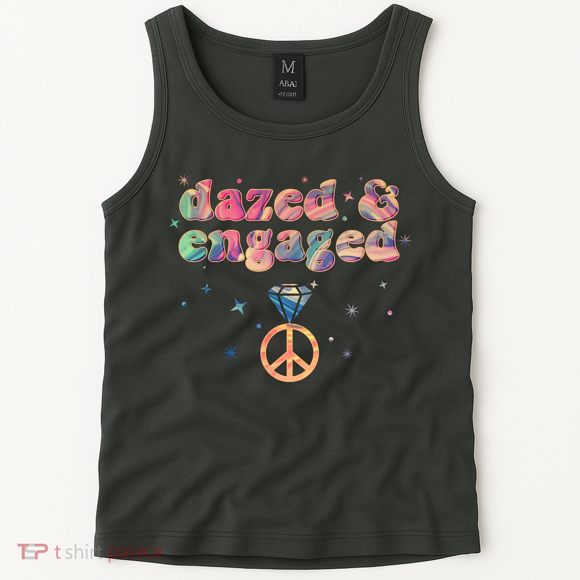 Retro Dazed And Engaged New Bride Wife Tank Top