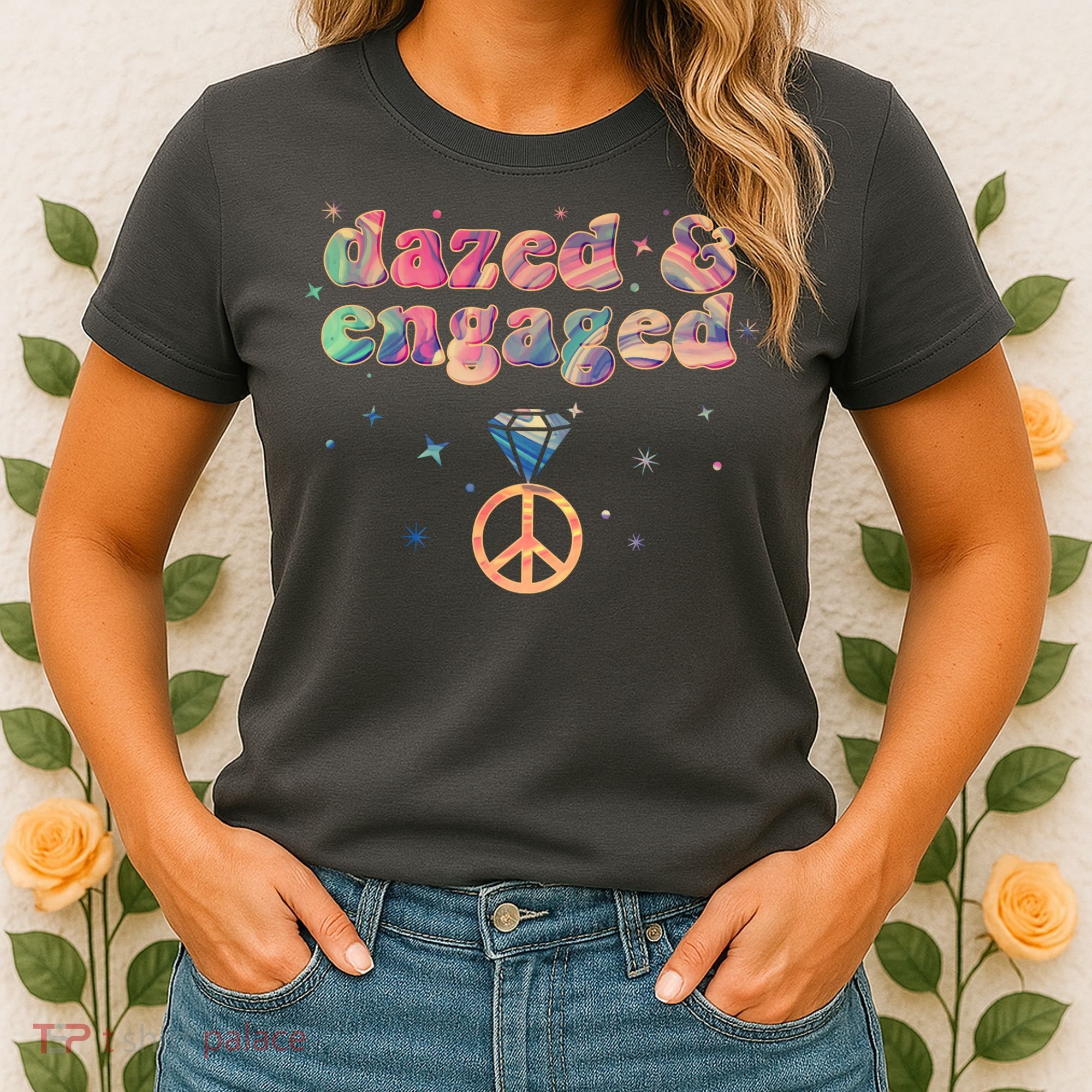 Retro Dazed And Engaged New Bride Wife Women's T-Shirt