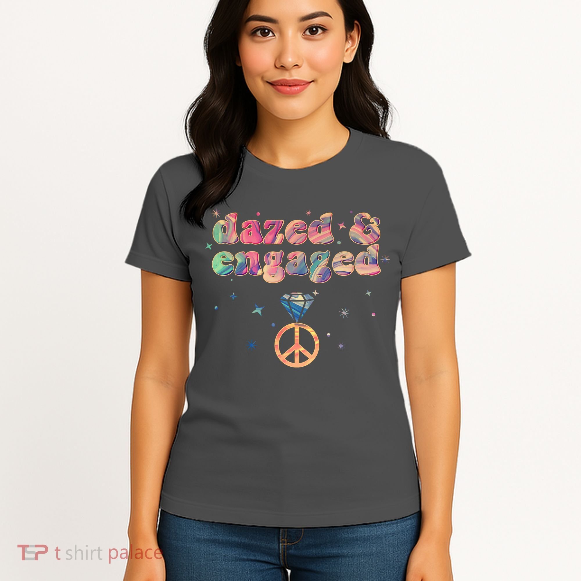 Retro Dazed And Engaged New Bride Wife Women's T-Shirt