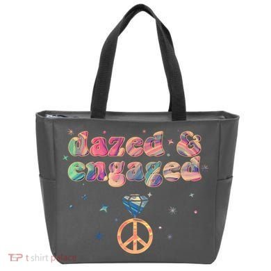 Retro Dazed And Engaged New Bride Wife Tote Bag