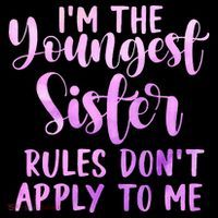 Rules Don't Apply To Me Youngest Sister 3 Sisters Matching Stripe Pom Pom Beanie thumb 2