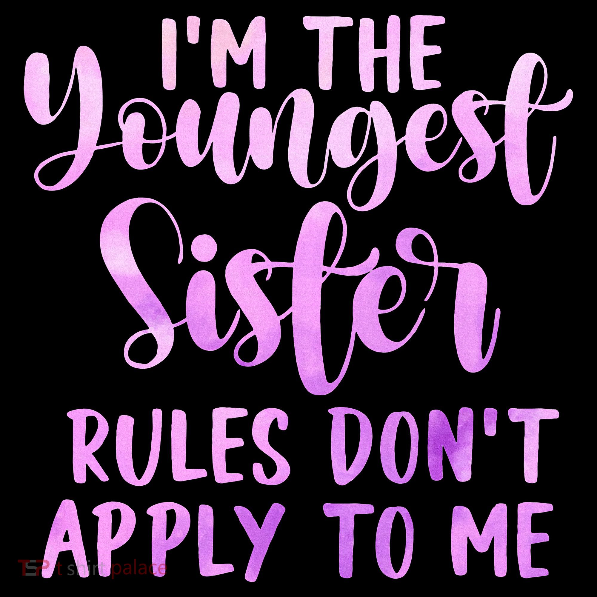 Rules Don't Apply To Me Youngest Sister 3 Sisters Matching Stripe Pom Pom Beanie