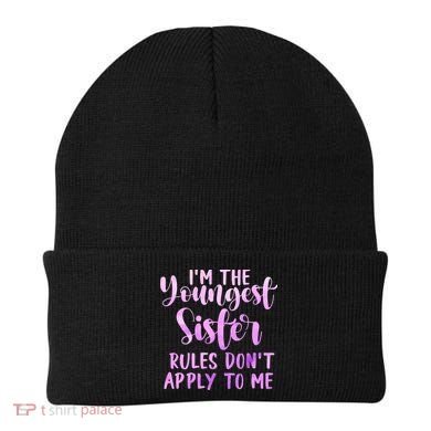 Rules Don't Apply To Me Youngest Sister 3 Sisters Matching Beanie