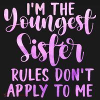 Rules Don't Apply To Me Youngest Sister 3 Sisters Matching Women's Hoodie thumb 2
