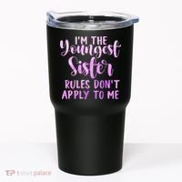 Rules Don't Apply To Me Youngest Sister 3 Sisters Matching Tumbler thumb 0