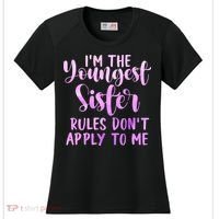 Rules Don't Apply To Me Youngest Sister 3 Sisters Matching Women's Cooling Performance Crew T-Shirt thumb 0