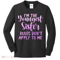 Rules Don't Apply To Me Youngest Sister 3 Sisters Matching Kids Long Sleeve Shirt thumb 0