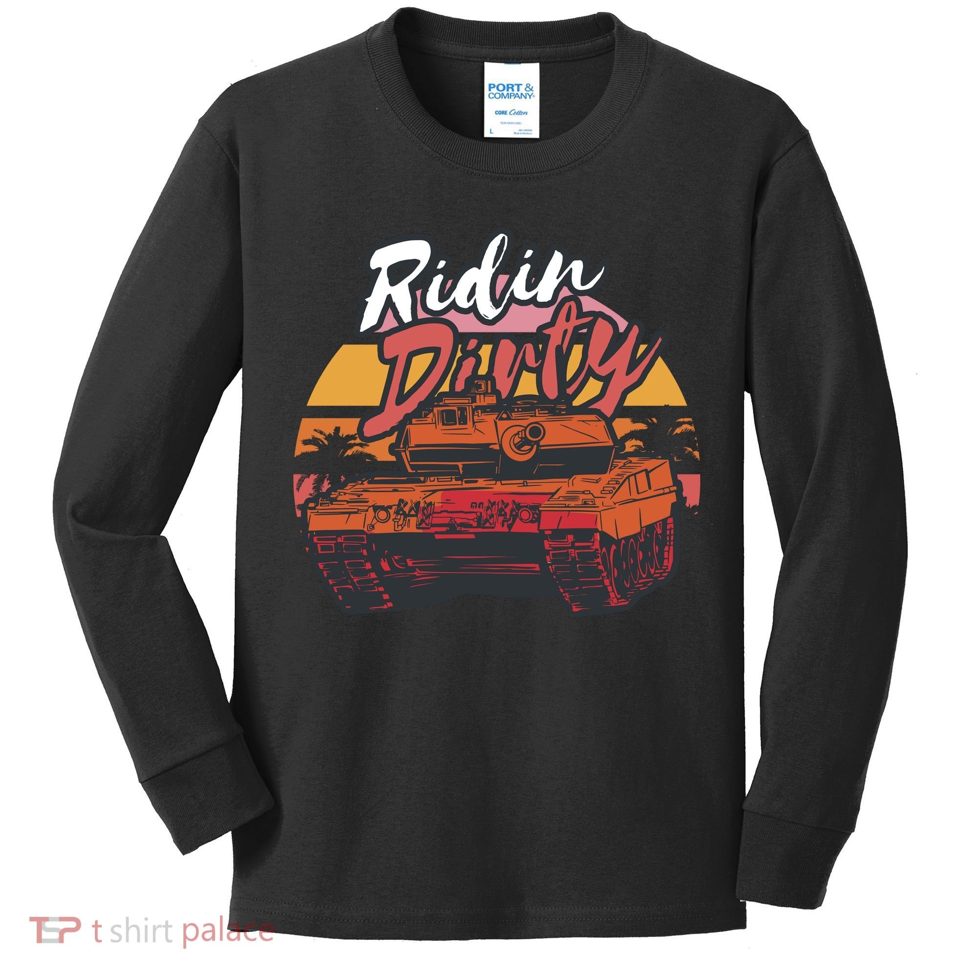 Ridin Dirty Army Kids Long Sleeve Shirt