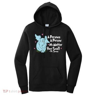 Reading Day A Persons A Person No Matter How Small Funny Teacher Women's Hoodie