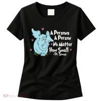 Reading Day A Persons A Person No Matter How Small Funny Teacher Women's T-Shirt thumb 0