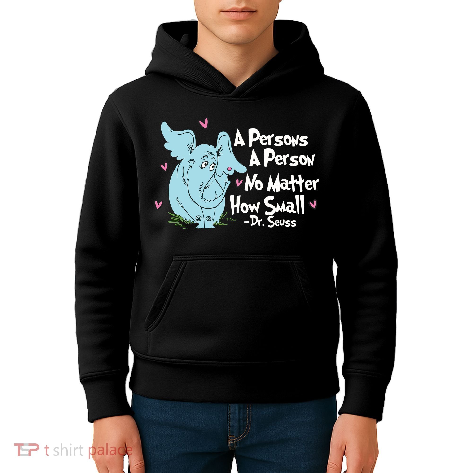 Reading Day A Persons A Person No Matter How Small Funny Teacher Kids Hoodie