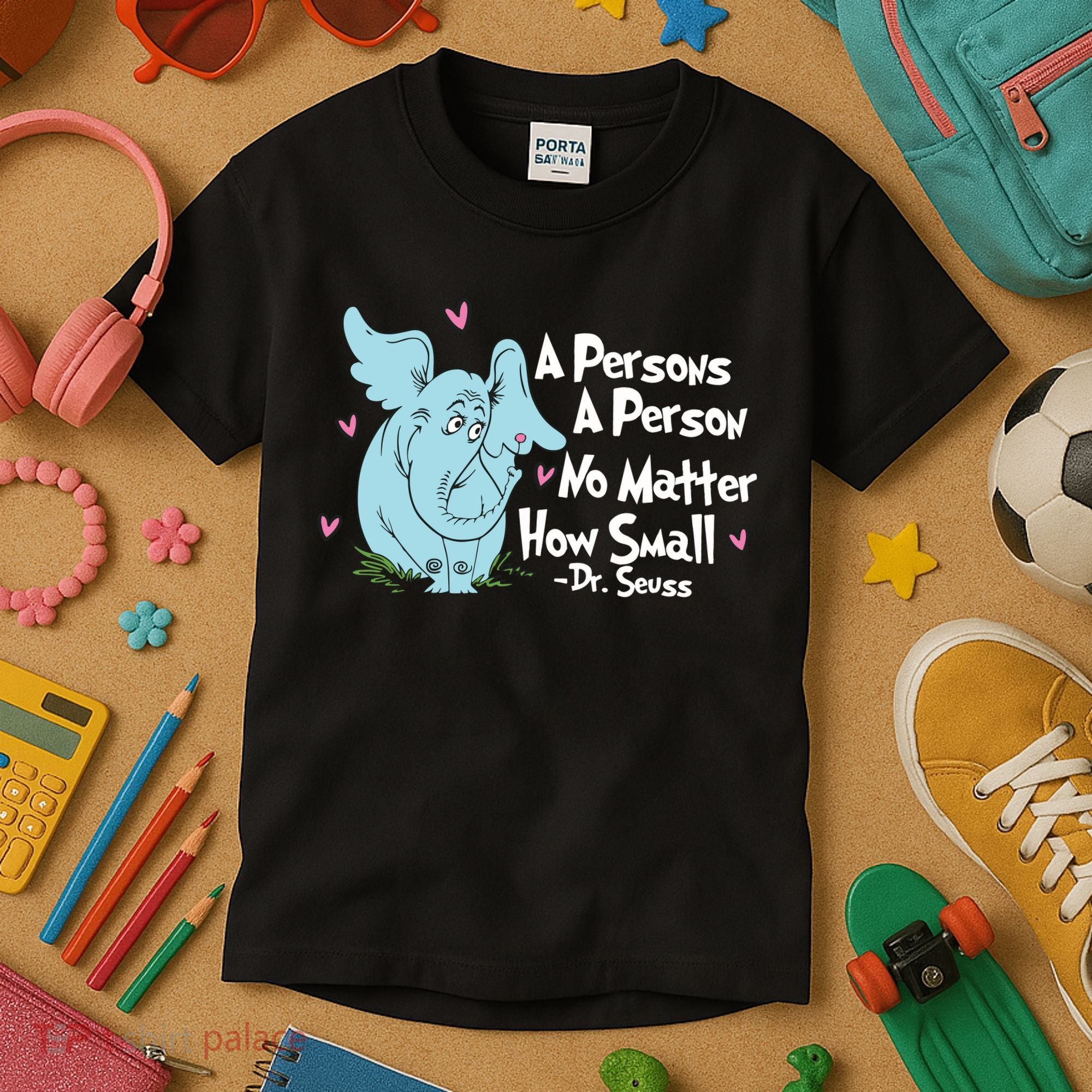 Reading Day A Persons A Person No Matter How Small Funny Teacher Kids T-Shirt