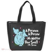 Reading Day A Persons A Person No Matter How Small Funny Teacher Tote Bag thumb 0