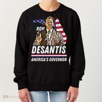 Ron Desantis AmericaS Governor Florida Us Flag Women's Sweatshirt thumb 0