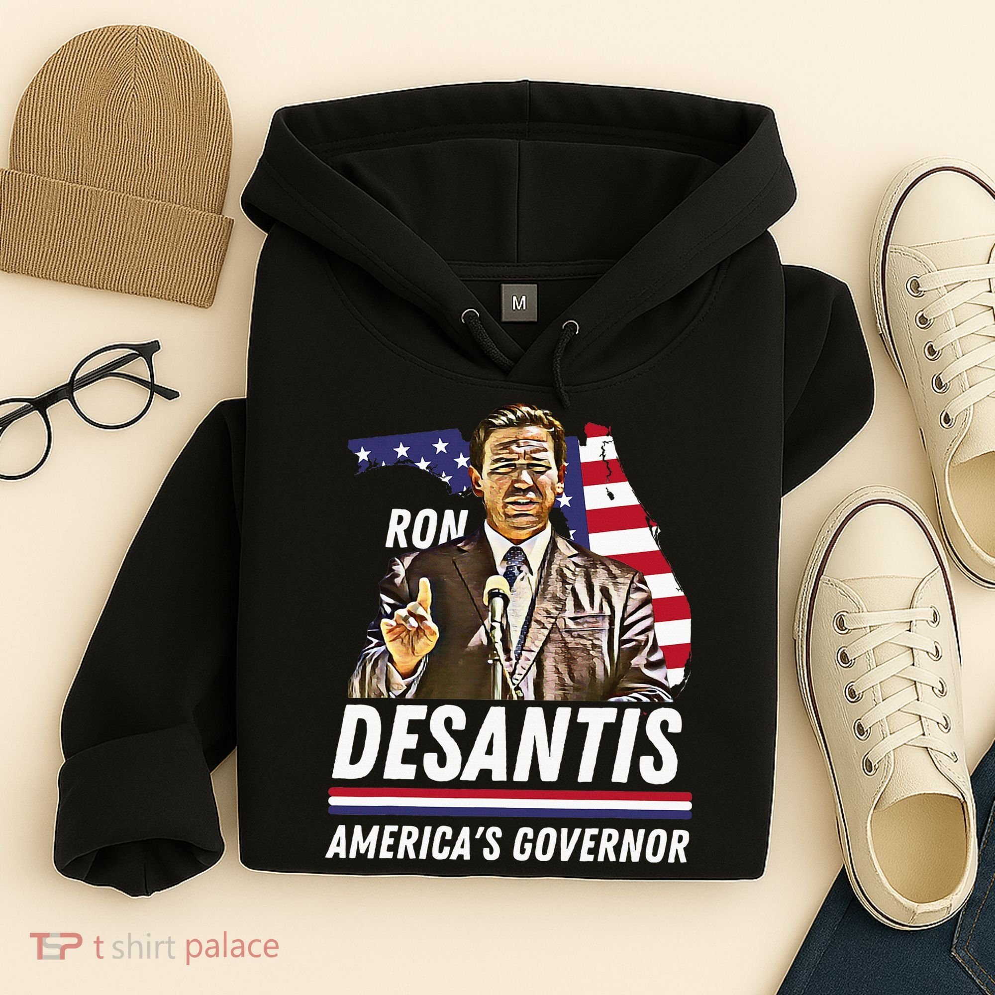 Ron Desantis AmericaS Governor Florida Us Flag Hoodie