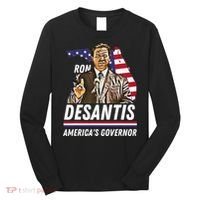 Ron Desantis AmericaS Governor Florida Us Flag Long Sleeve Shirt thumb 0