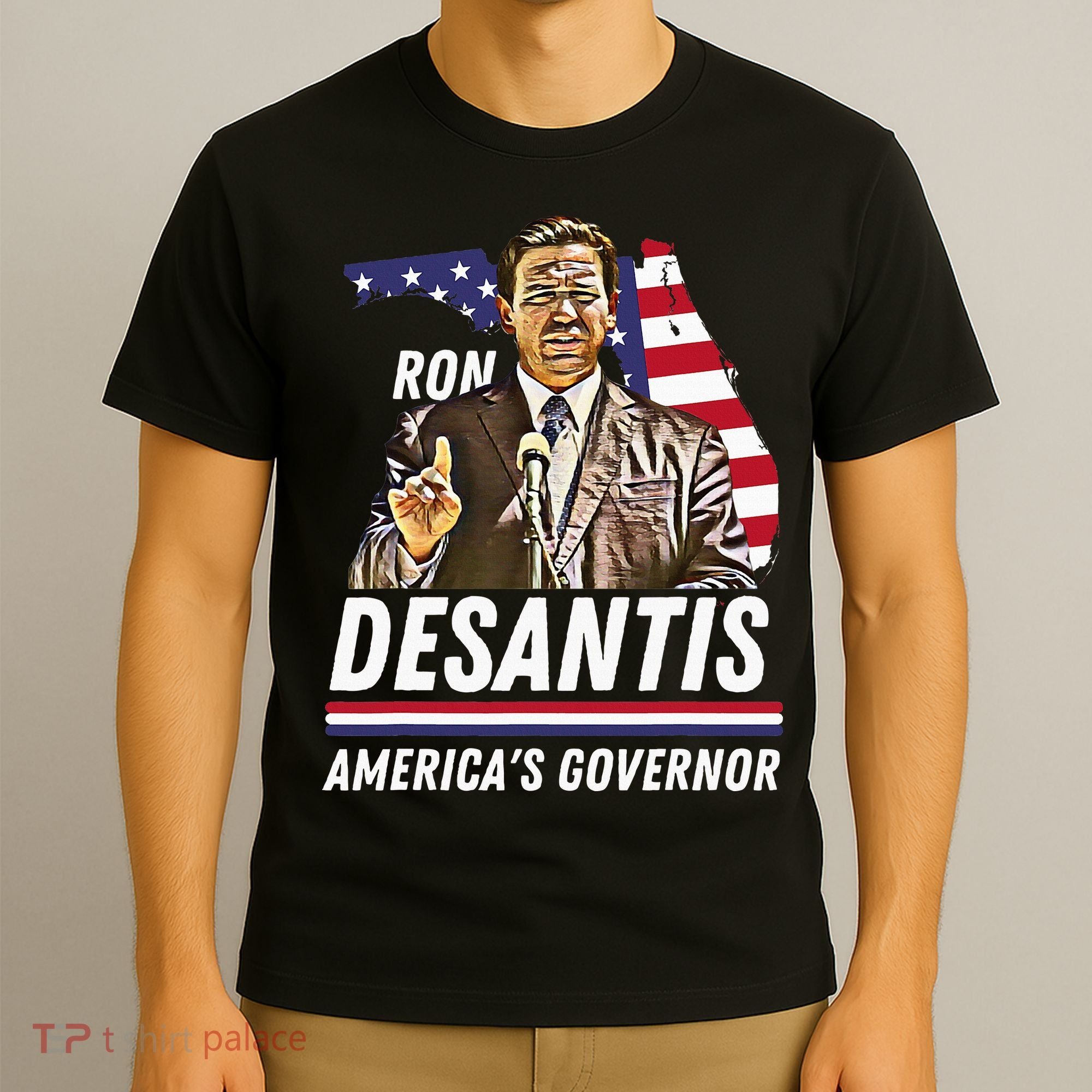 Ron Desantis AmericaS Governor Florida Us Flag T-Shirt