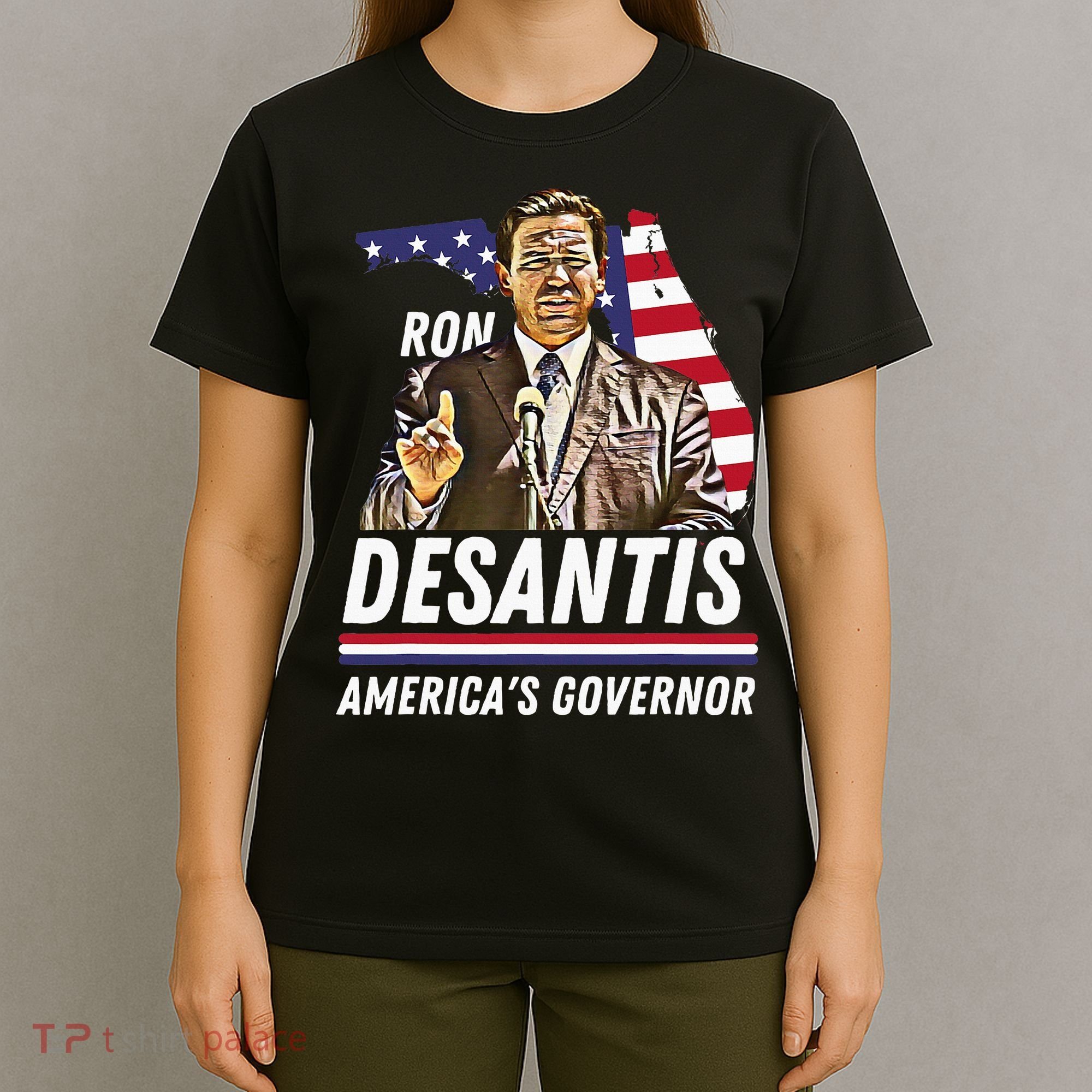 Ron Desantis AmericaS Governor Florida Us Flag T-Shirt