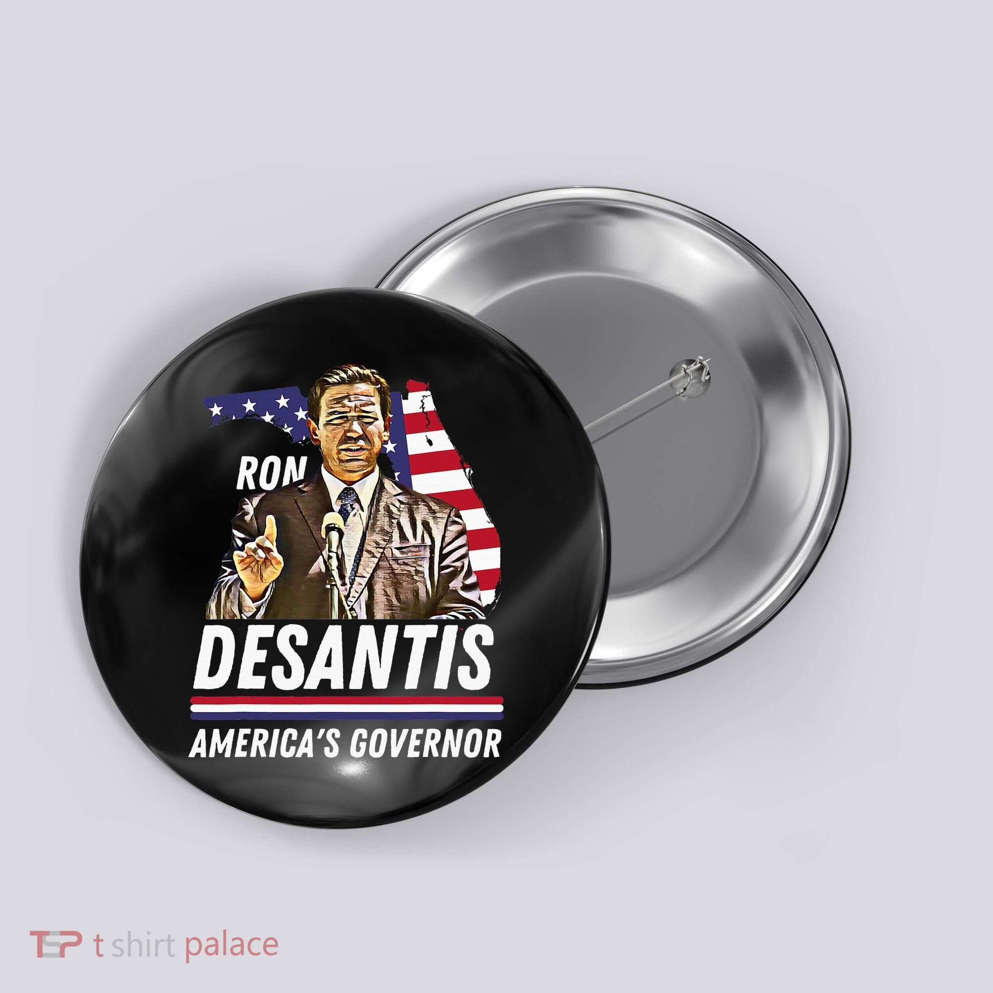 Ron Desantis AmericaS Governor Florida Us Flag Button