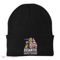 Ron Desantis AmericaS Governor Florida Us Flag Beanie thumb 0