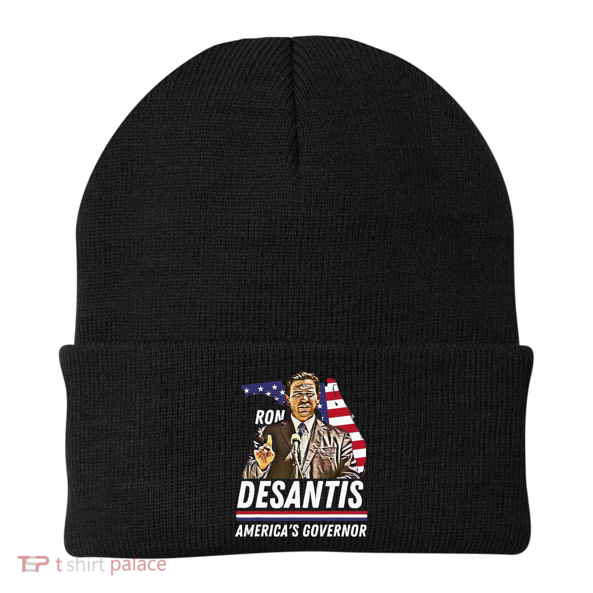 Ron Desantis AmericaS Governor Florida Us Flag Beanie