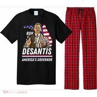 Ron Desantis AmericaS Governor Florida Us Flag Pajama Set thumb 0