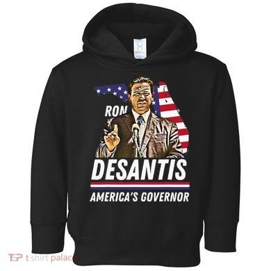Ron Desantis AmericaS Governor Florida Us Flag Toddler Hoodie