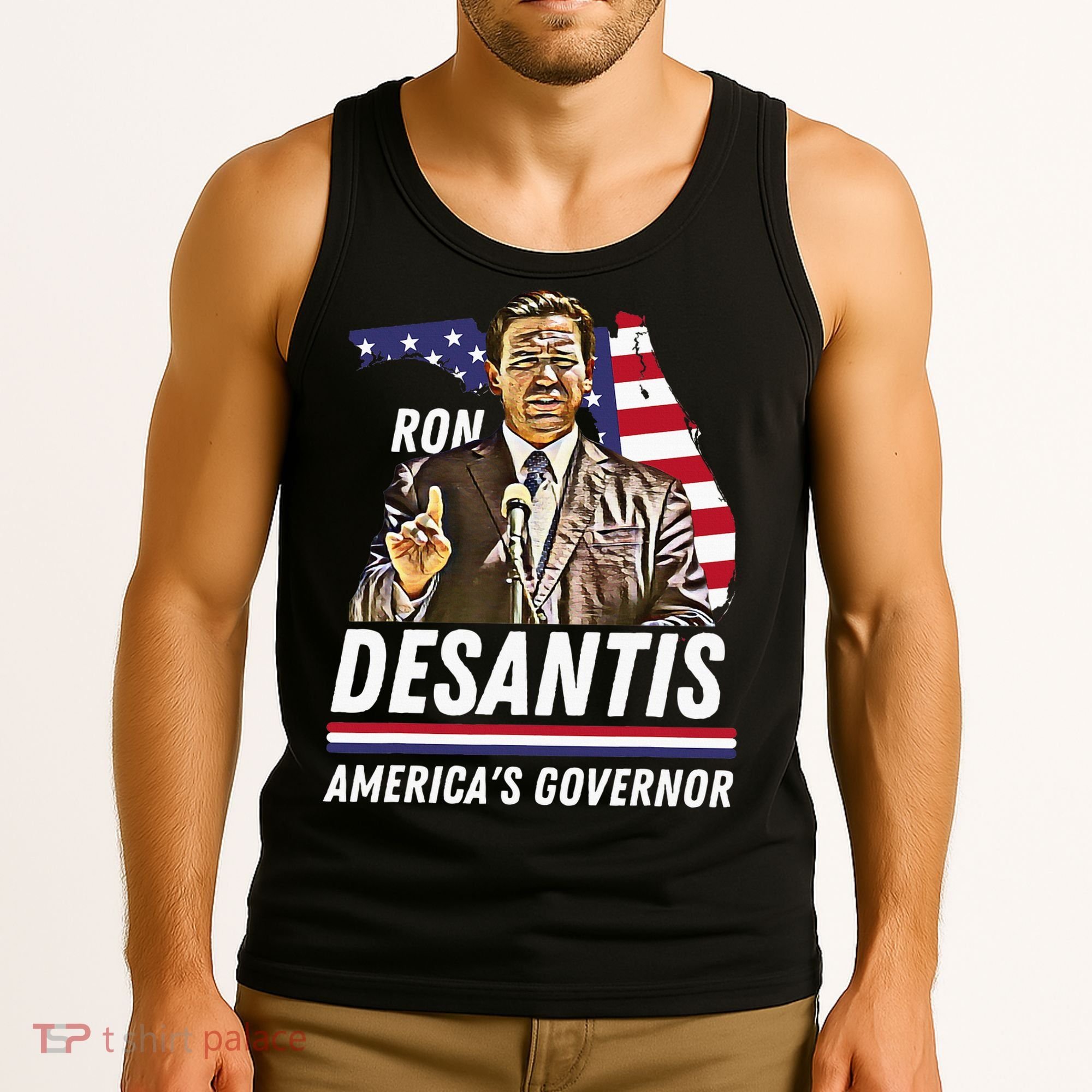 Ron Desantis AmericaS Governor Florida Us Flag Tank Top