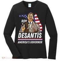 Ron Desantis AmericaS Governor Florida Us Flag Women's Long Sleeve Shirt thumb 0