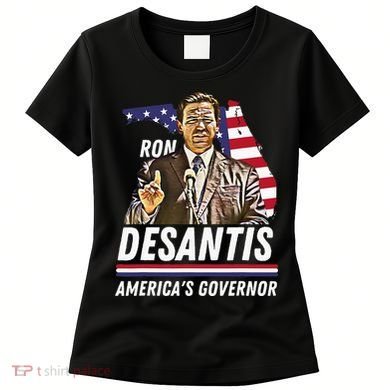 Ron Desantis AmericaS Governor Florida Us Flag Women's T-Shirt