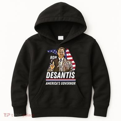 Ron Desantis AmericaS Governor Florida Us Flag Kids Hoodie