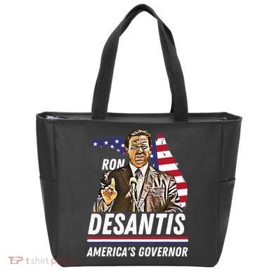 Ron Desantis AmericaS Governor Florida Us Flag Tote Bag