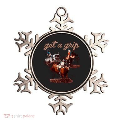 Rodeo Dad Bull Rider Get A Grip Western Country Cowboy Gift Ornament