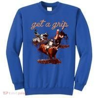 Rodeo Dad Bull Rider Get A Grip Western Country Cowboy Gift Sweatshirt thumb 0
