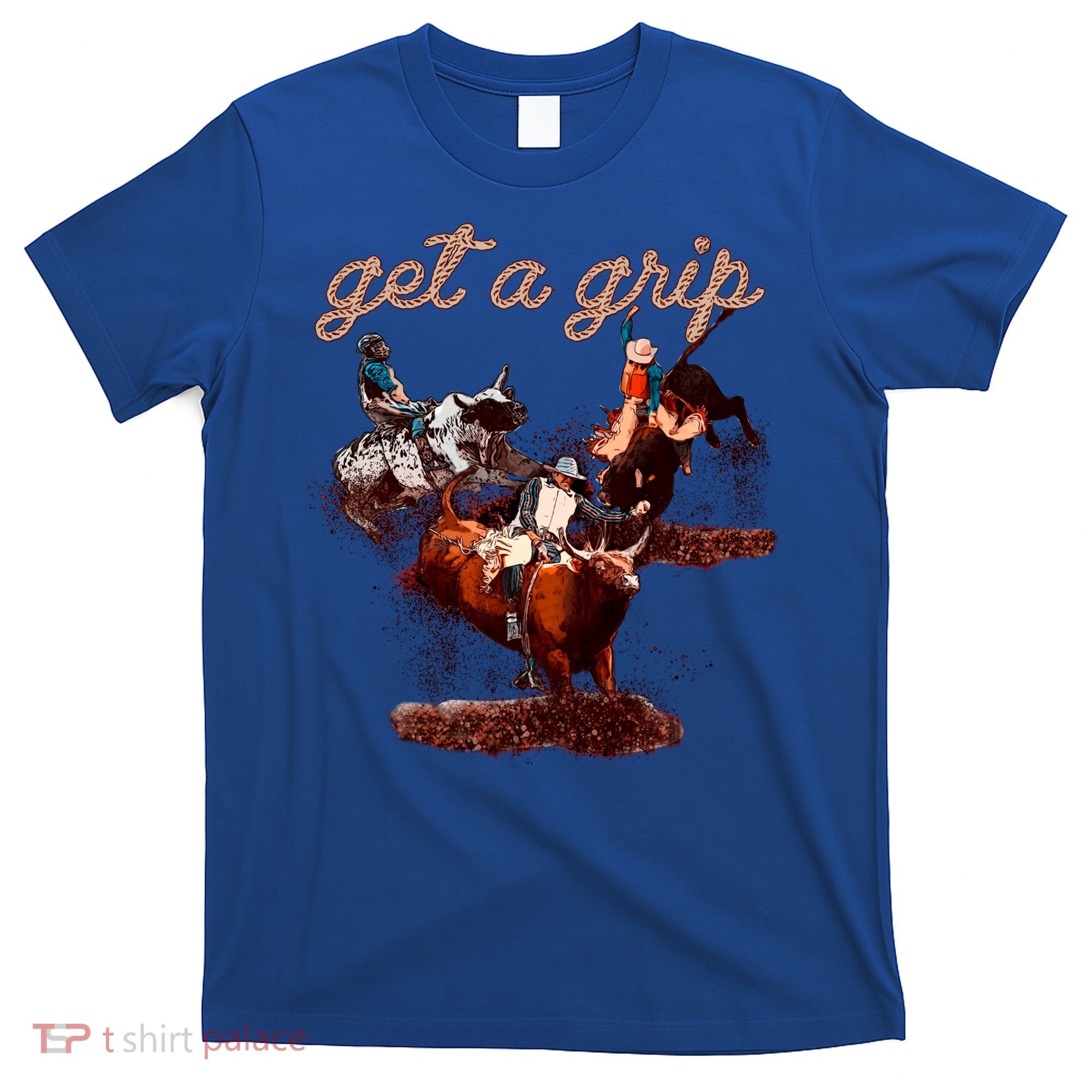 Rodeo Dad Bull Rider Get A Grip Western Country Cowboy Gift T-Shirt