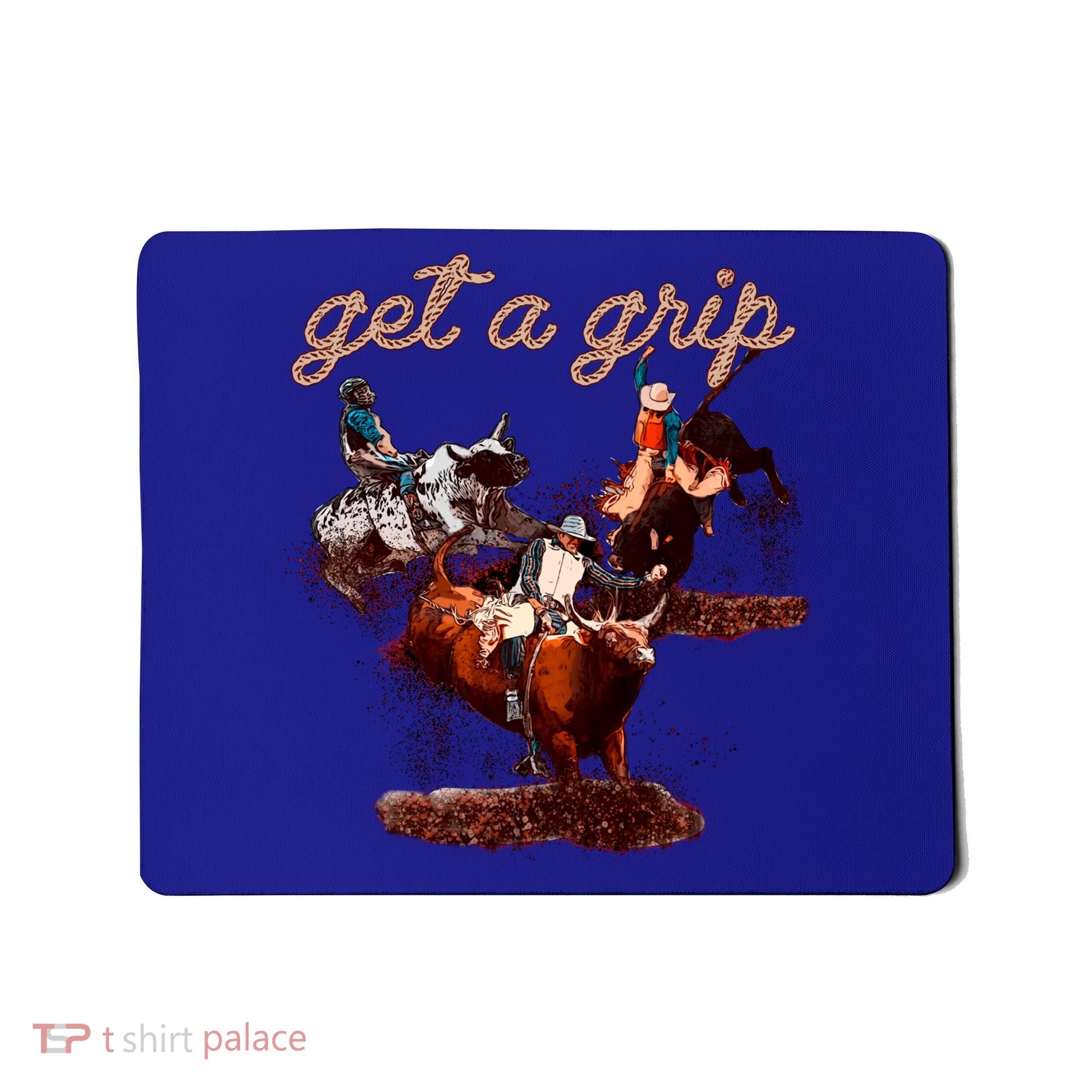 Rodeo Dad Bull Rider Get A Grip Western Country Cowboy Gift Mousepad