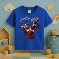 Rodeo Dad Bull Rider Get A Grip Western Country Cowboy Gift Toddler T-Shirt thumb 3