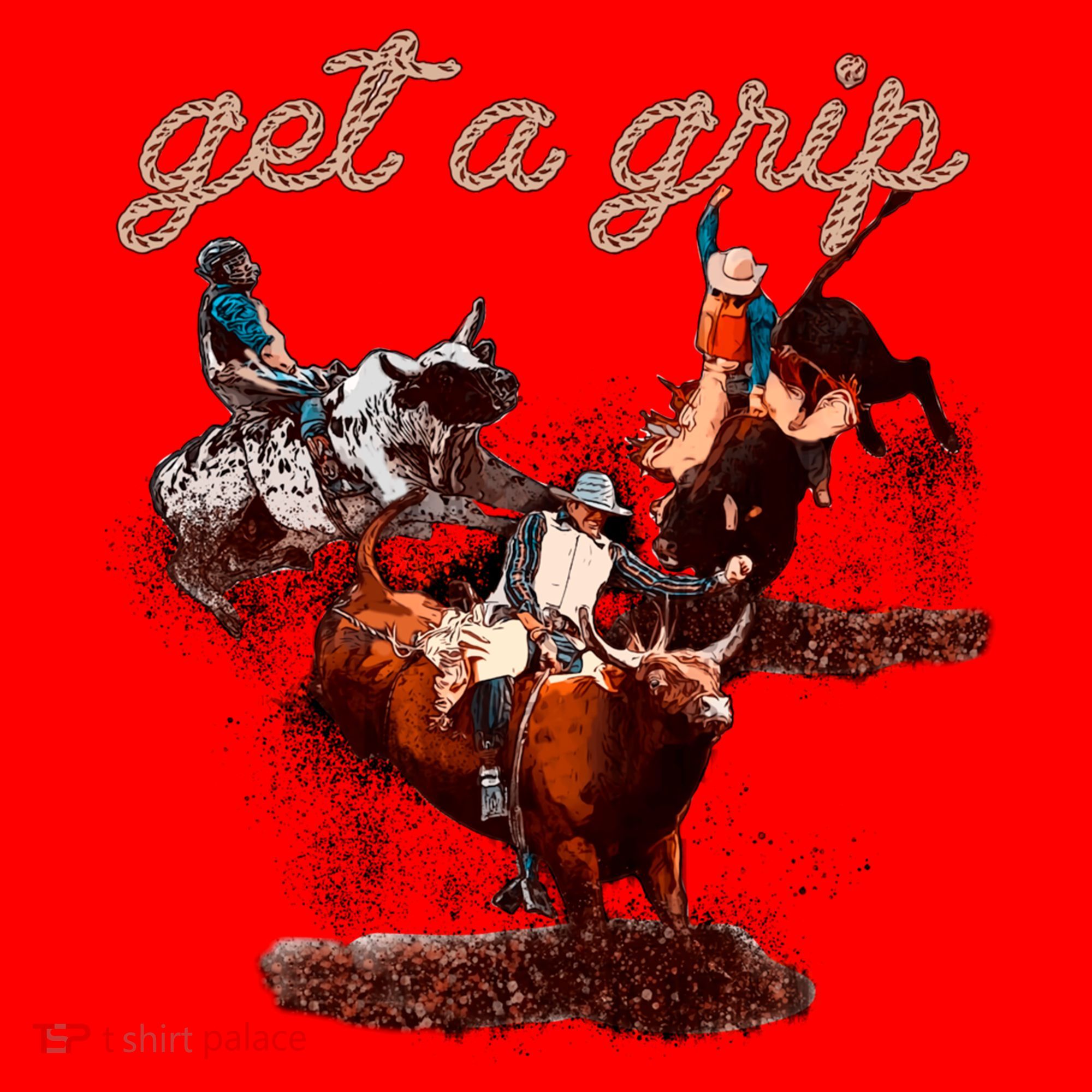Rodeo Dad Bull Rider Get A Grip Western Country Cowboy Gift Santa Hat