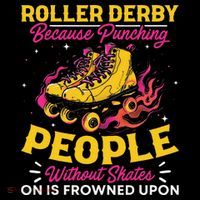 Roller Derby Because Punching People Without Skates Inline Women's Tank Top thumb 5